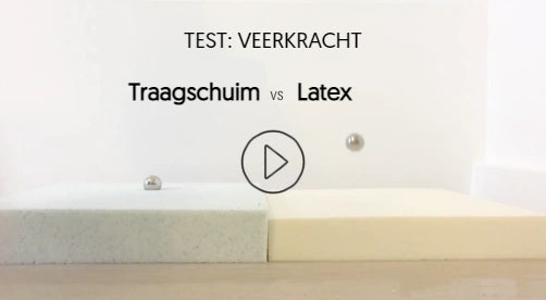 veerkrachtig kussen latex tegenover traagschuim