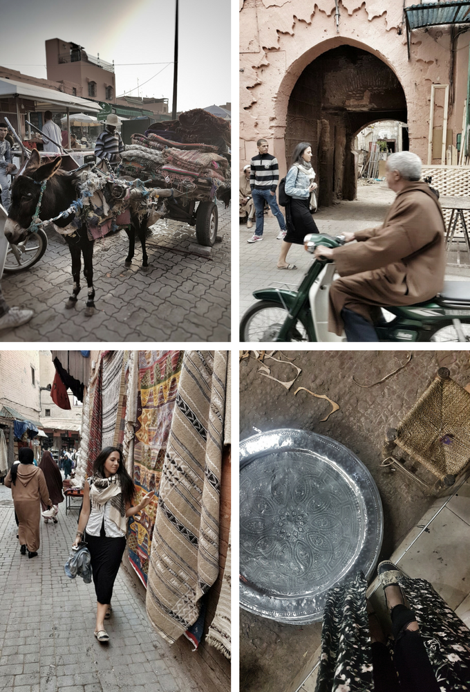 treasure hunting in the medina of Marrakech looking for the perfect moroccan vintage berber rug