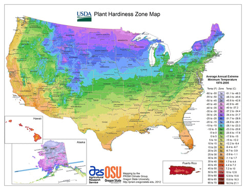 plant hardiness zone map