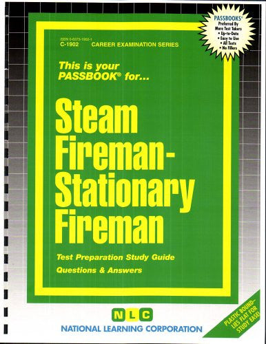 Steam Fireman Stationary Fireman Passbooks Passbook For