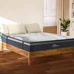 H&L 36cm 7 zone Double Mattress Breathable Spring Euro Top Natural Latex Foam