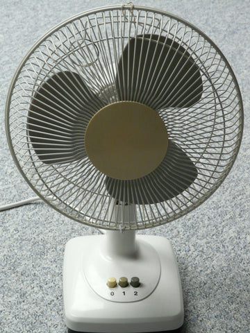 Fan used to prevent irritants from settling within the home.