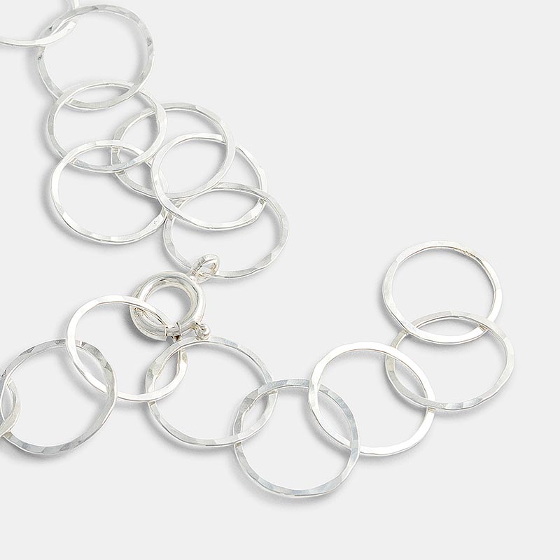 Handmade Twisted Loop Sterling Silver Chain Nec... - Folksy