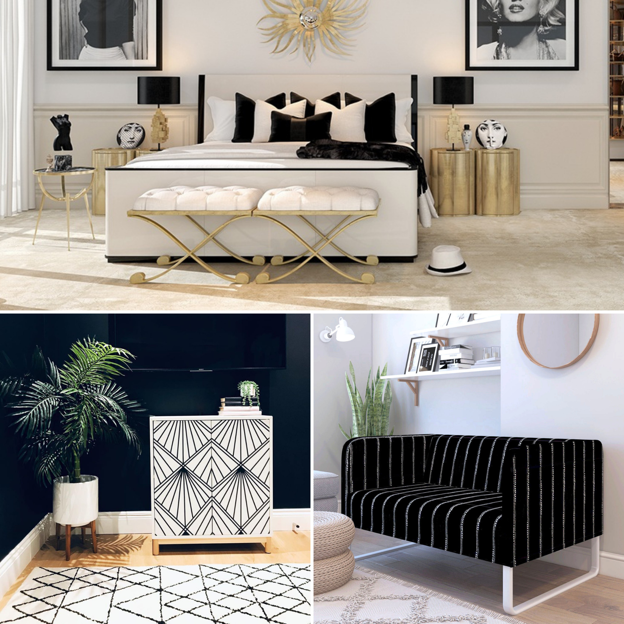 Art Deco Design for IKEA: 5 Ways to Get the Look animal print, art deco, black and more | Rockin Cushions Rockin blog