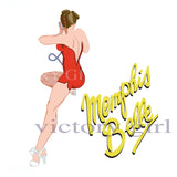 Memphis Belle with Text Vinyl Decal Sticker