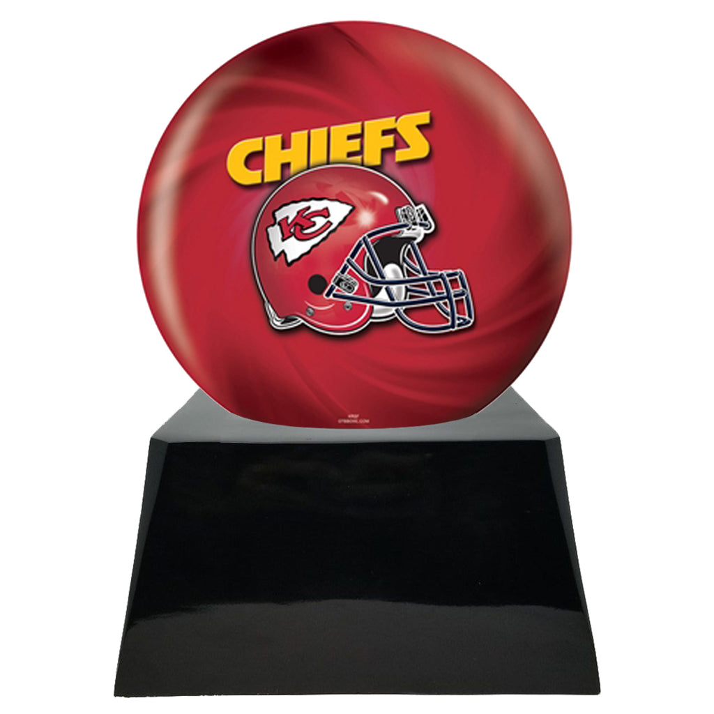 Football Cremation Urn and Kansas City Chiefs Ball Decor with Custo...