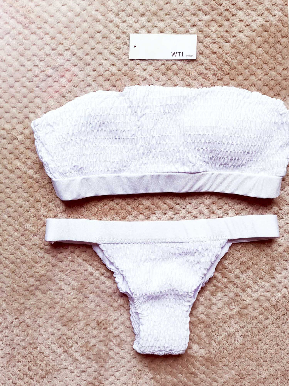 Cute Scrunch Bandeau High Cut Bikini Set – W.T.I. Design
