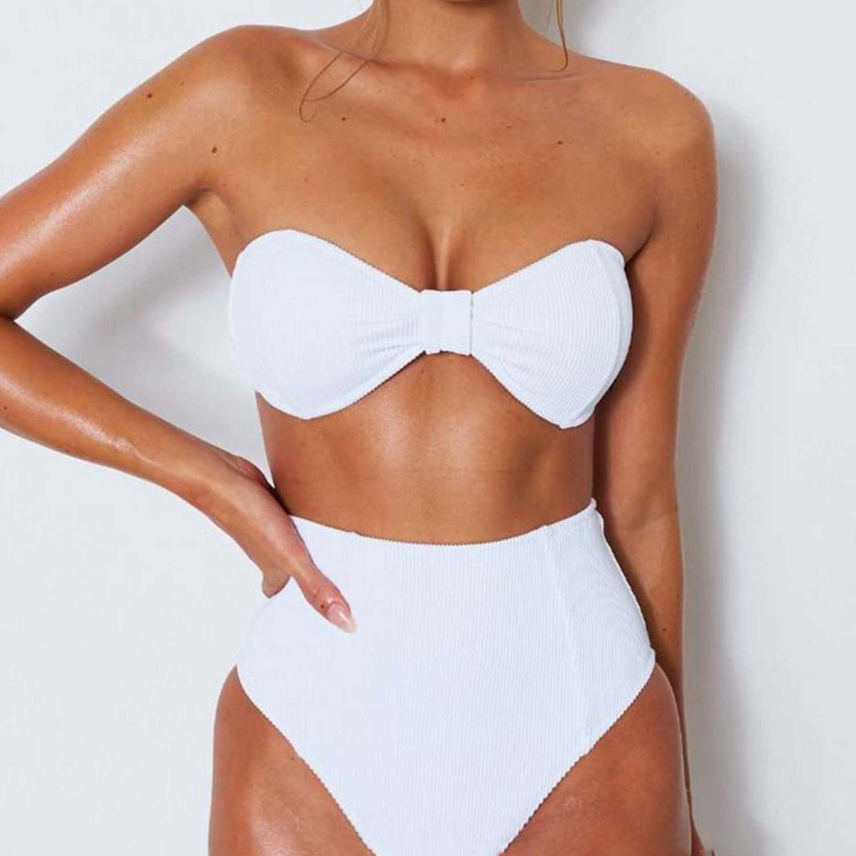 high waisted ribbed bikini