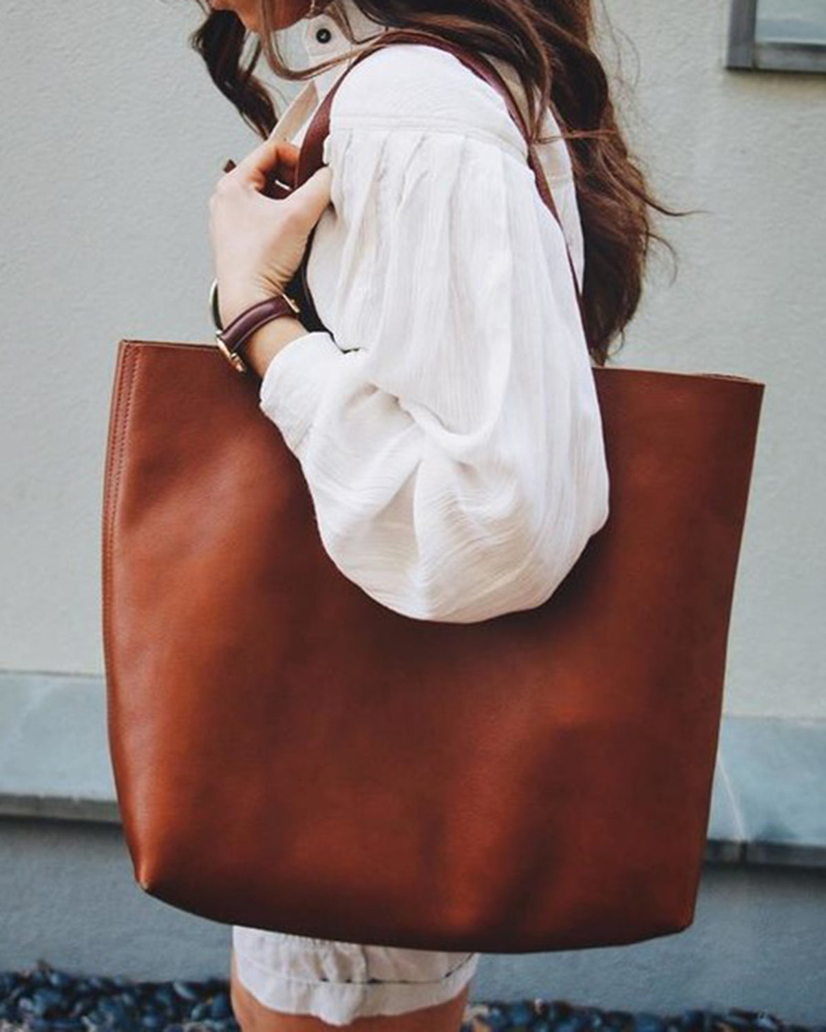 Oversized Tote Bag for Women: Black & Brown Leather Totes | Worthtryit – W.T.I. Design