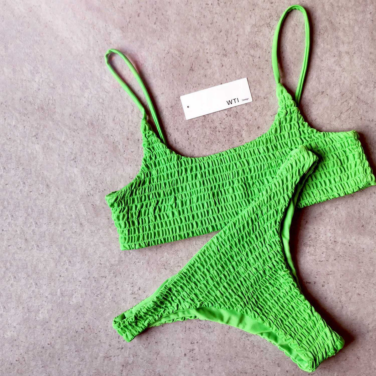 scrunch material bikini