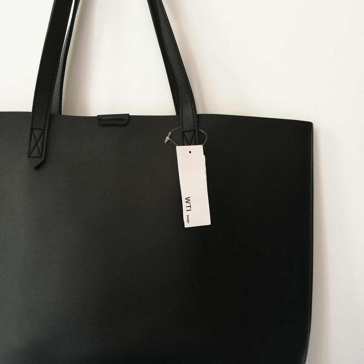 oversized black tote bag