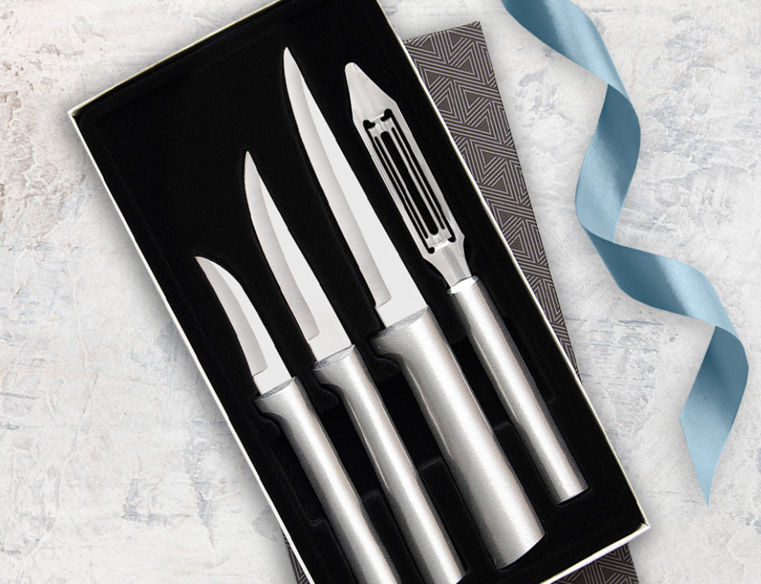 Rada Kitchen Meat & Paring Knives 4pc USA made cutlery L/R hand dishwasher  safe+
