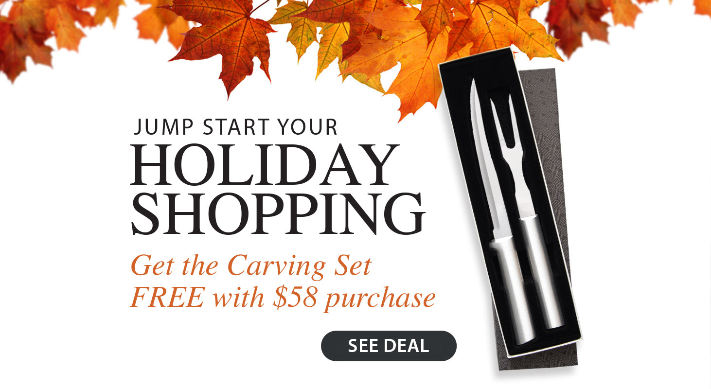 Image a Rada Gift Set containing a silver Carver knife and Carving Fork