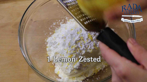 Zest your Lemon over the mix