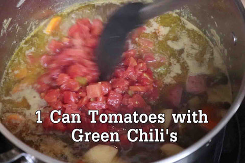 Stir in 1 Can of Tomatoes w/Green Chilies using
RADA Cutlery's Non-Scratch Spoon!