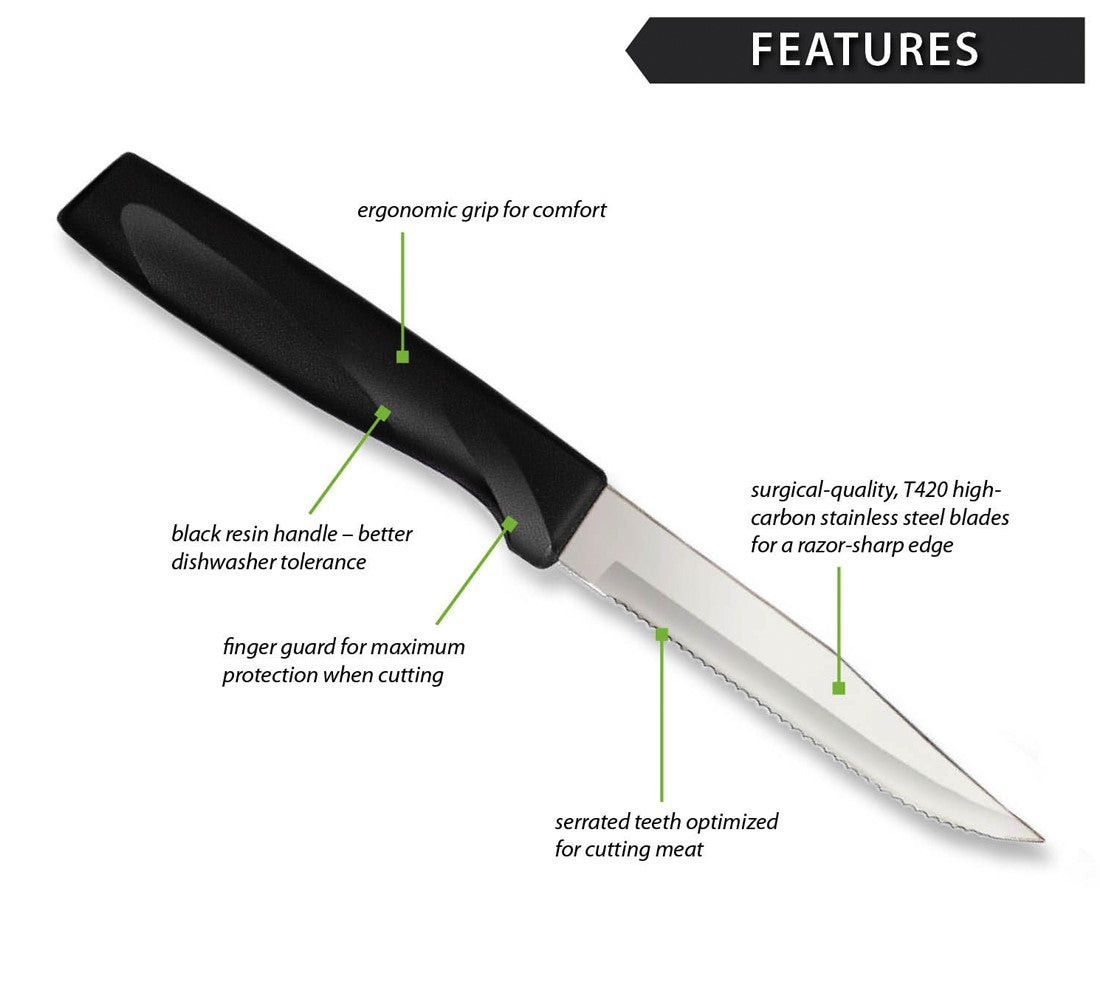 Rada Cutlery Serrated Steak Knife Set – Stainless Steel Knives