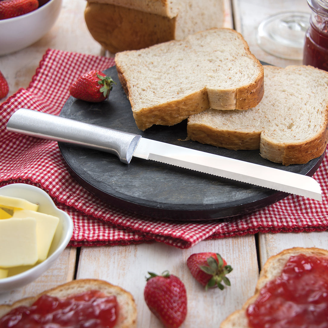 Essential Oak Block Knife Set with Steak Knives PLUS Free Sharpener