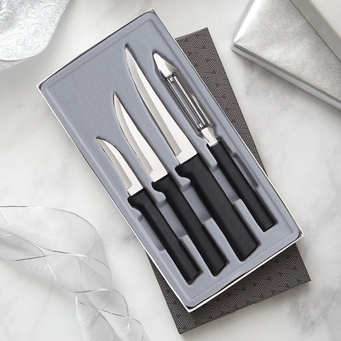  Rada Cutlery Cook's Starter Kit 4-Piece Set – Includes Super  Parer, Cook's Knife, Cook's Utility Knife With Brushed Aluminum Knife  Handles Plus Quick Edge Knife Sharpener: Home & Kitchen