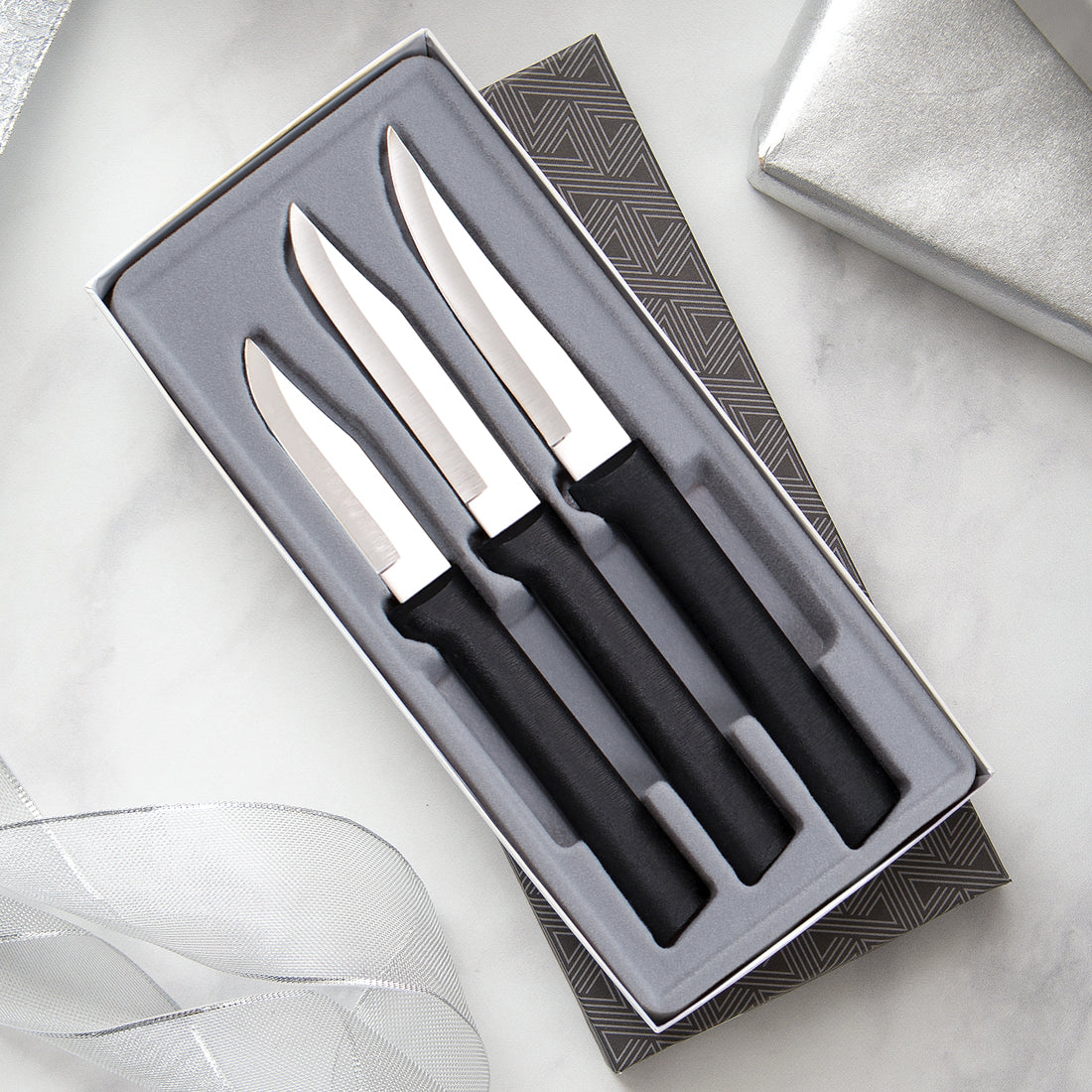 Rada Cutlery 2-Piece Paring Knife Set and Knife Sharpener – Stainless Steel  Blades With Aluminum Handles 