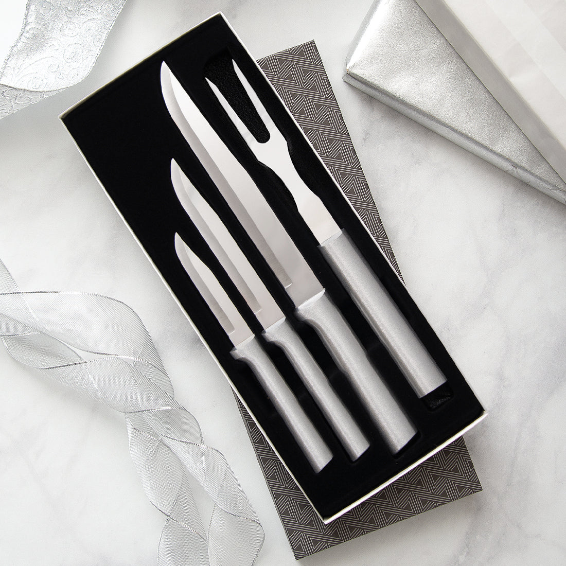 Rada Cutlery Paring Knife Set – 6 Knives with Stainless Steel Blades and  Steel Resin Handles Made in USA