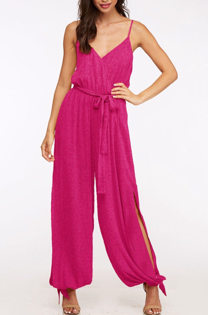 magenta jumpsuit