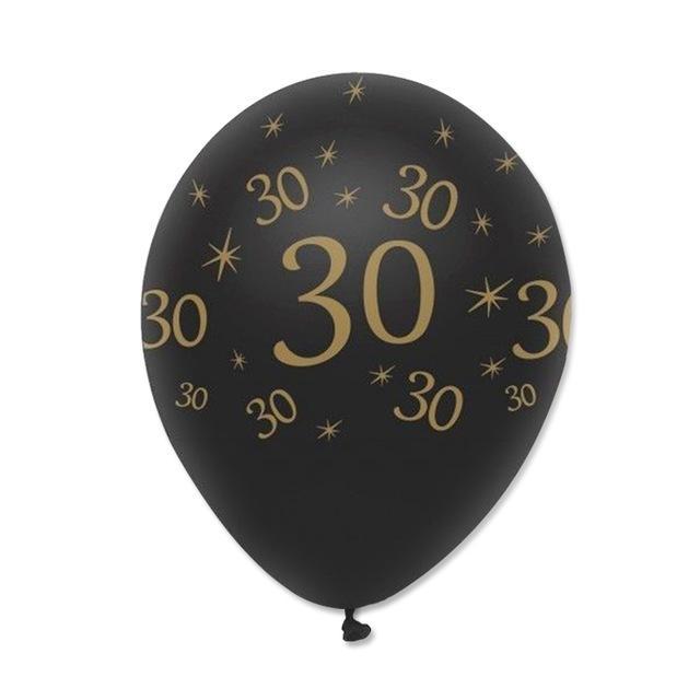 Cute party birthday balloons in gold and black. – CuteStop