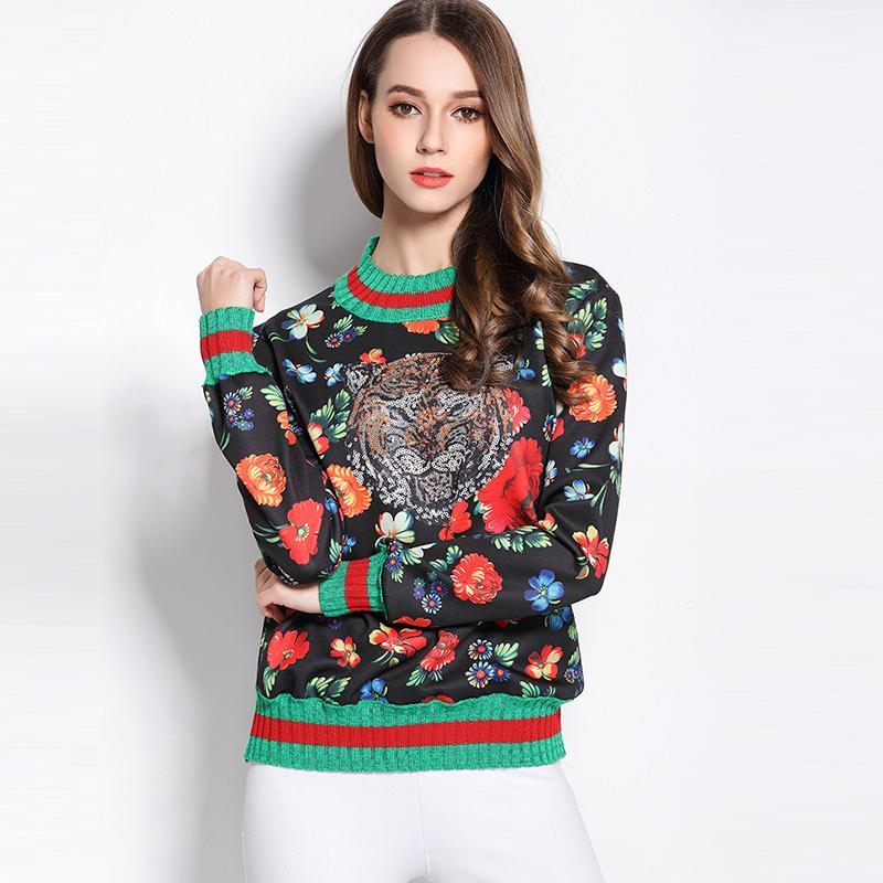 Floral Tiger Holiday Sweater – CuteStop