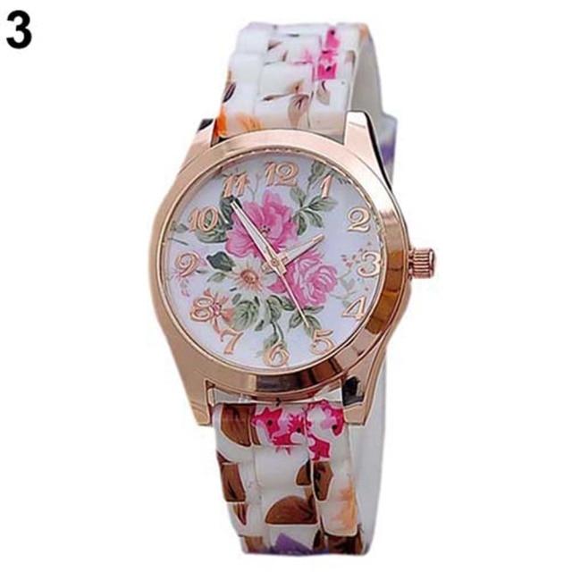 Floral Print Silicon Band Women Watch – CuteStop