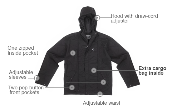 High Quality Dual Use Convertible Rain Jacket & Backpack – CuteStop
