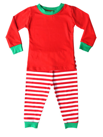 red and white striped baby pants