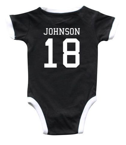 Custom Soccer Jersey Baby Bodysuit 