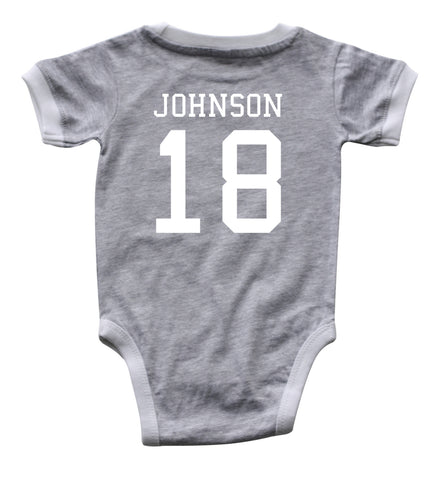 Custom Soccer Jersey Baby Bodysuit 