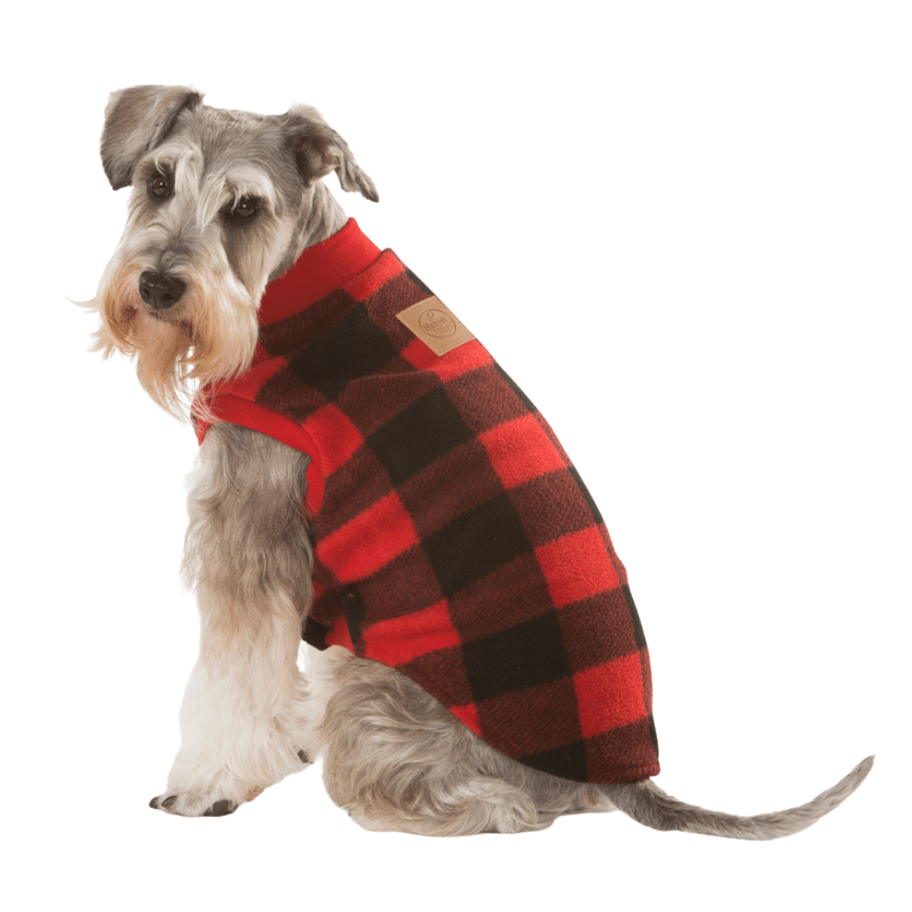 red check dog jumper