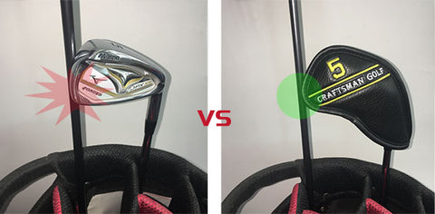 Irons damage the graphite shafts in golf bag VS Iron cover protect golf shaft
