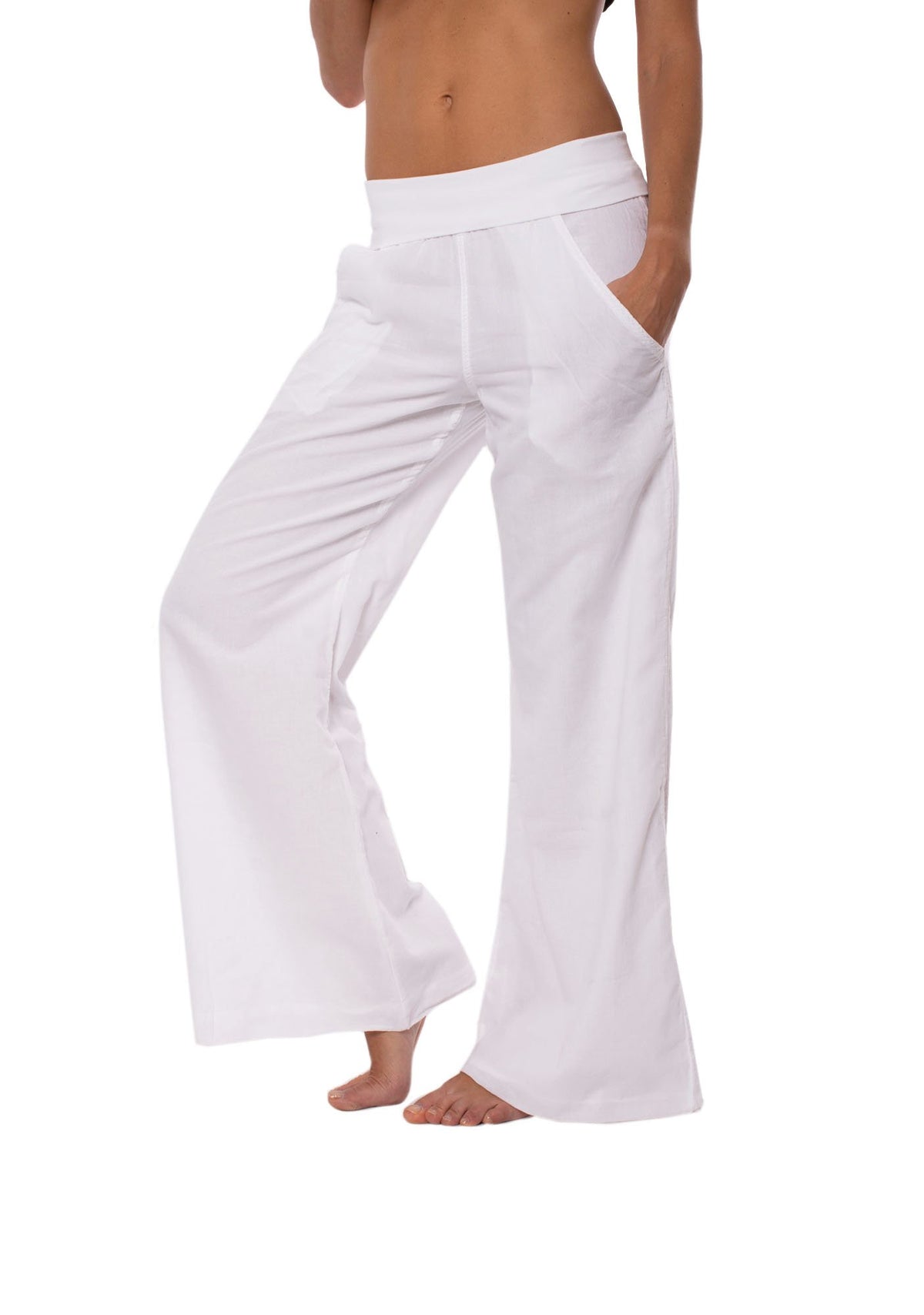 Hard Tail forever - Double Layered Voile Pant (VL-29, White) - Londo Mondo