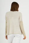 Zaket & Plover - Light Knit Sweater W/Back Stripes (zp3358u, Flaxseed) alt view 3