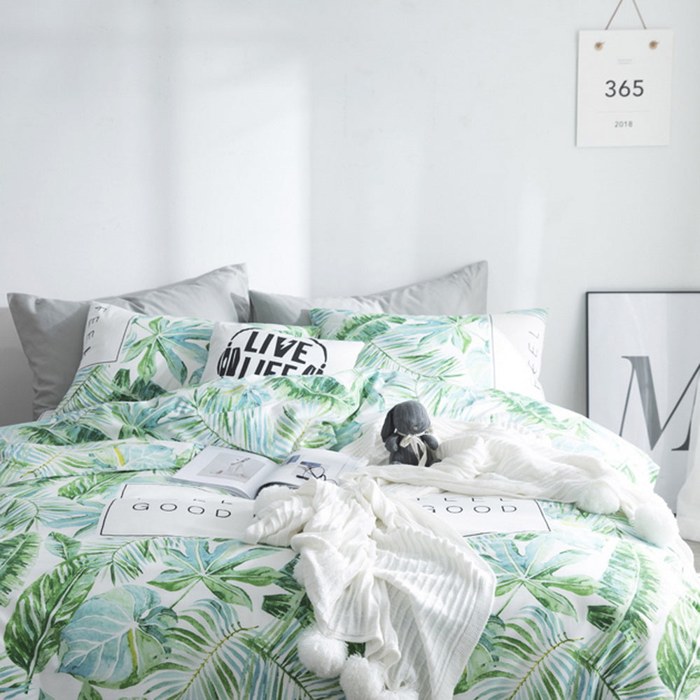 3 Pieces Printing Duvet Cover Set Cotton Soft Bedding Set