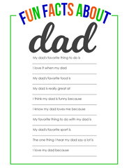 Fun Facts About Dad - The Mum Life