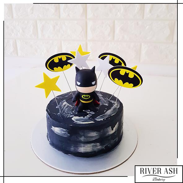 Black Yellow Bat Cake Singapore/Boys Customized Cakes SG/Hero Cakes SG -  River Ash Bakery