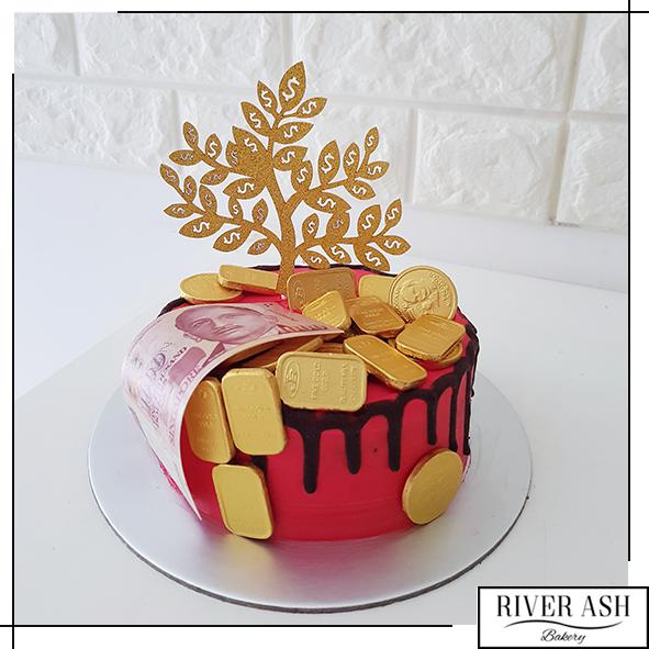 Gold Bar Gold Coins Money Cake Prosperous Longevity Cake SG - River Ash  Bakery