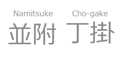 Namitsuke and Cho-gake