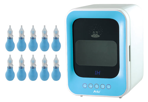 Set of 10 nasal aspirators with sterilization chamber