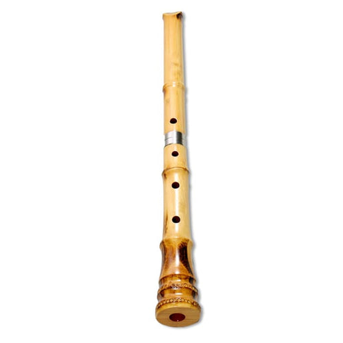 Bamboo Shakuhachi (w/ Node and Natural Root End) (Curved End) (Kinko) (2.2 & 2.3 shaku) (0153H)