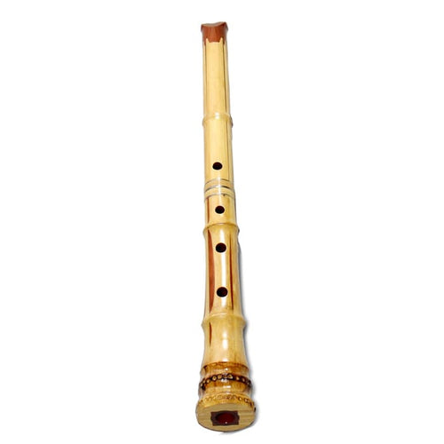 Karin Bamboo Shakuhachi (w/ Node and Natural Root End) (Curved End) (Tozan) (0165)