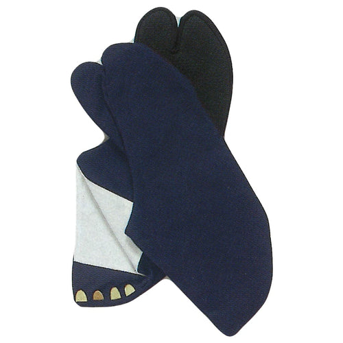 Navy Tabi 6135 (Black Fabric Outsole)