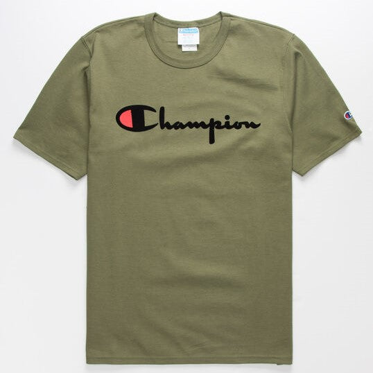 champion olive green sweatshirt