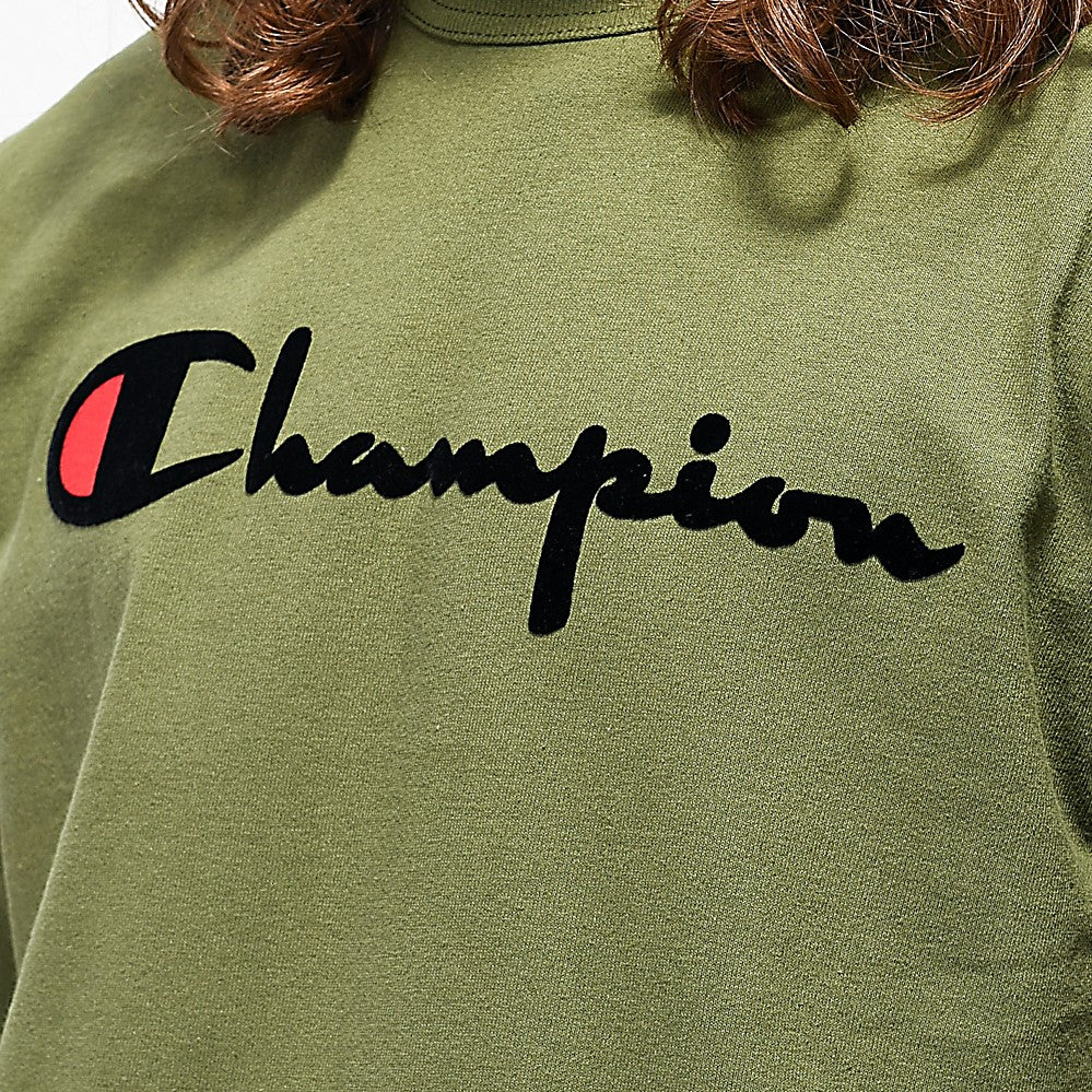 champion t shirt olive