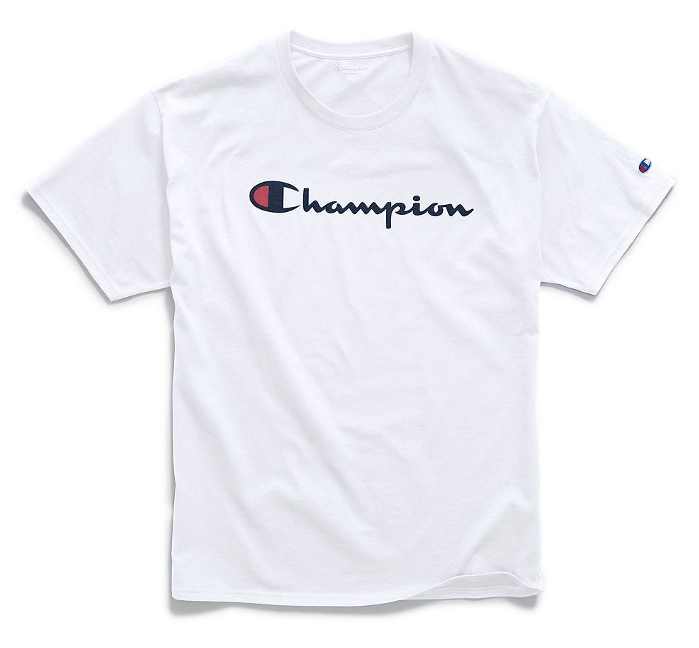 champion script t shirt white