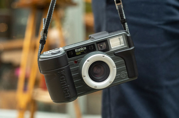 A Konica Foreman point-and-shoot camera.