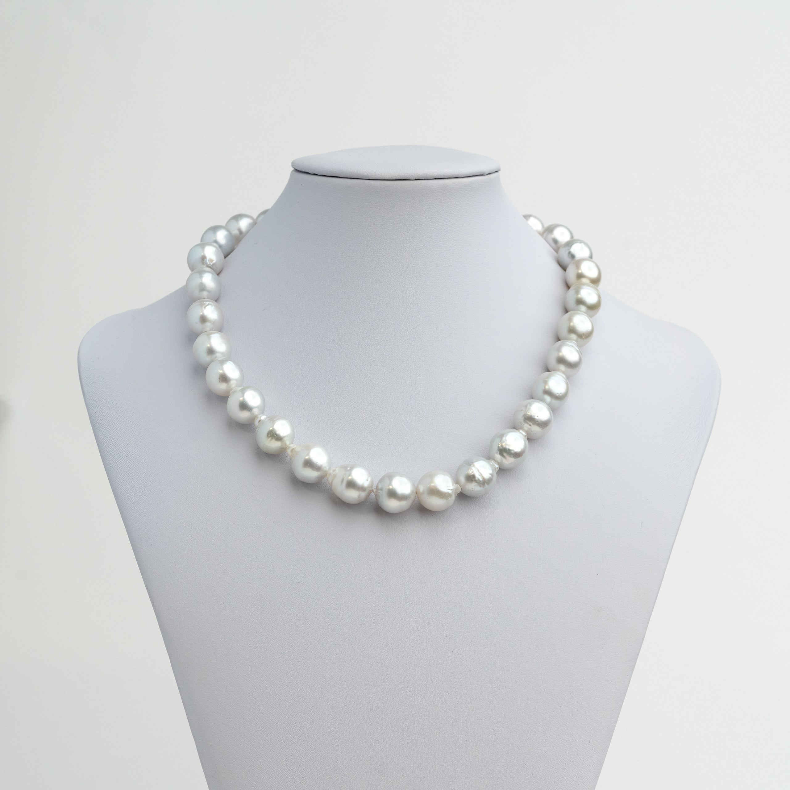 - 13.5mm Semi-Baroque Australian Cultured Pearl Necklace AAA |